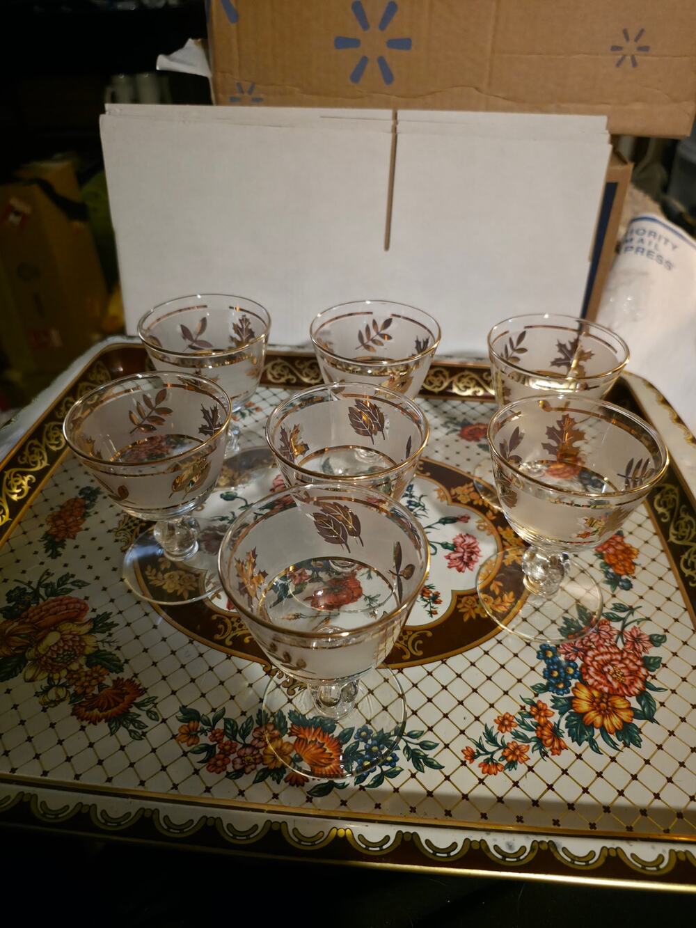 Vintage Libbey Set of 7 Sherry Glasses